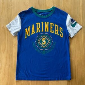 Nike Blue and Gray Mariners Tee
